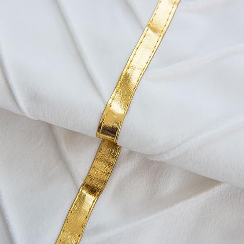 Miniatura 4 de WACOMECO Fundas de almohada de terciopelo, paquete de 2 fundas de cojín decorativas doradas suaves para sofá, sala de estar, decoración del hogar,