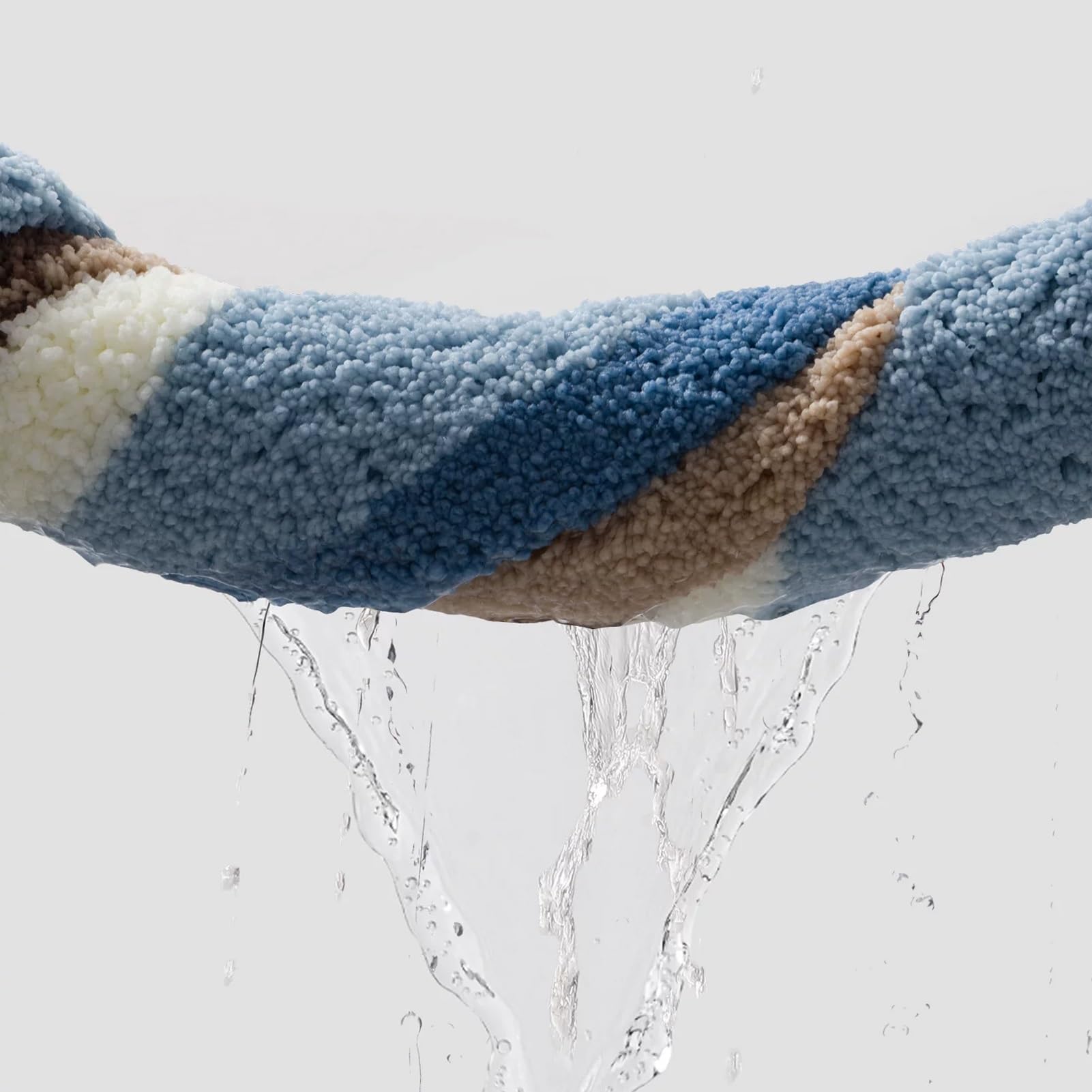 Alfombra de baño 40x60cm/50x80cm/60x90cm/60x110cm Alfombra de baño Antideslizante Lavable a máquina Ducha con súper absorción de Agua Suelo esponjosa Azul marrón(60x110cm(23.6x43.3inch))