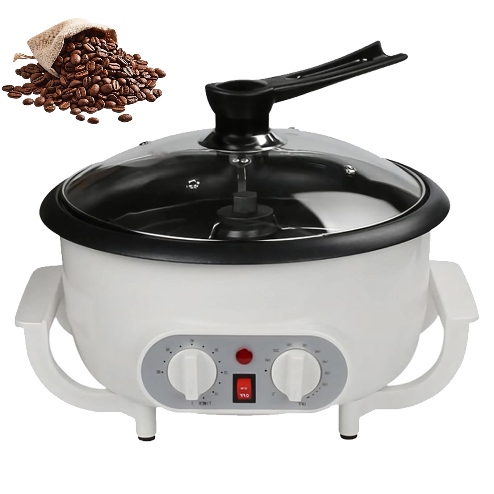 FHRKA Electric Coffee Bean Roaster, 750g Automatic Air Coffee Roasting Machine with Adjustable Temperature,800W Multifunctional Bean Roaster