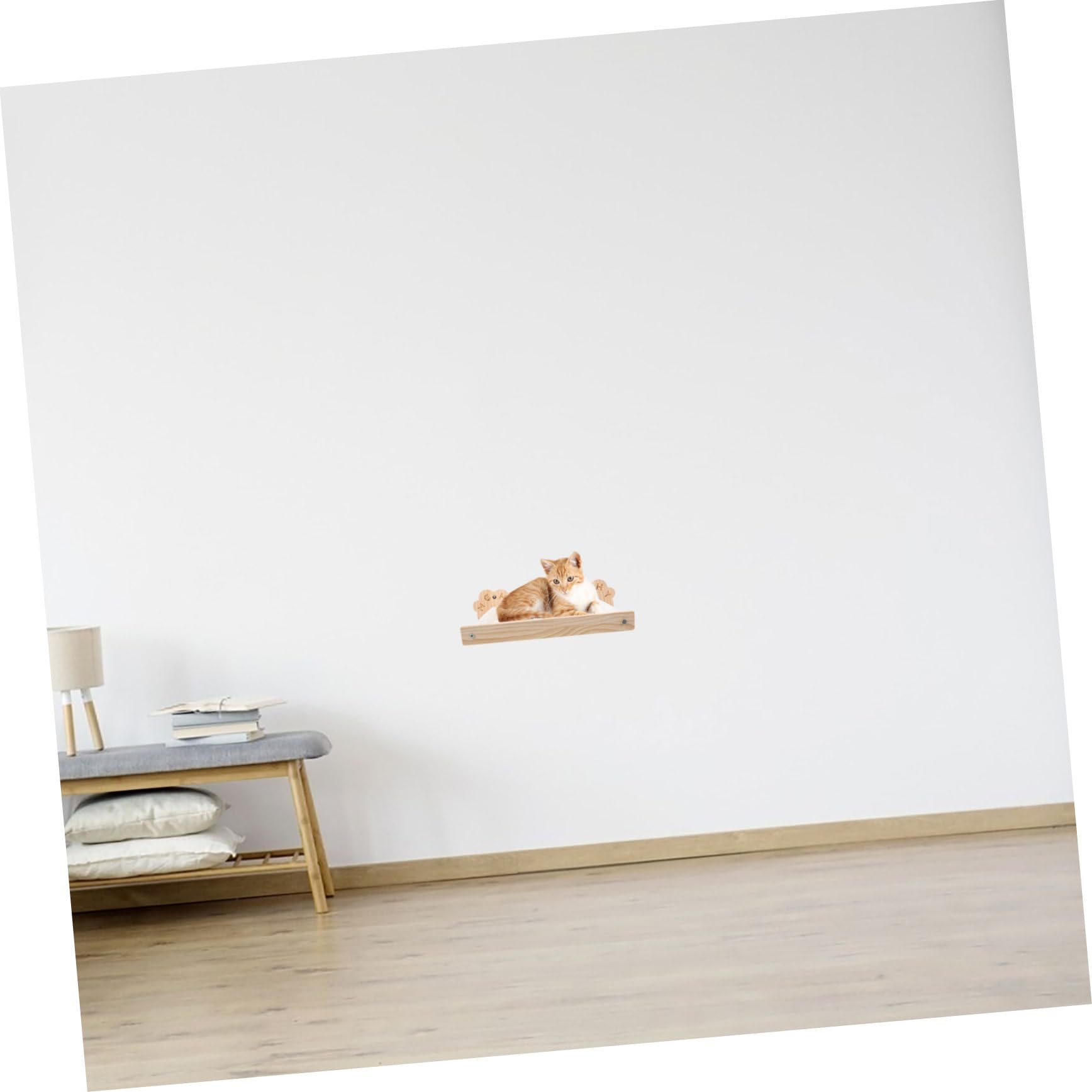 FOMIYES Gabbia Per Gatti Amaca Per Gatti Da Parete Letto Sospeso Per Gattini Da Interno Design Semplice e Arredamento Di Qualità Facile Da Installare e Smontare Capacità Portante