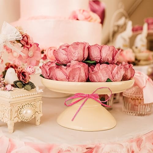 Miniatura 6 de 5 rollos de cinta de rafia natural de 1574 pies cinta de papel de colores para decoración de Navidad día de San Valentín día de la madre