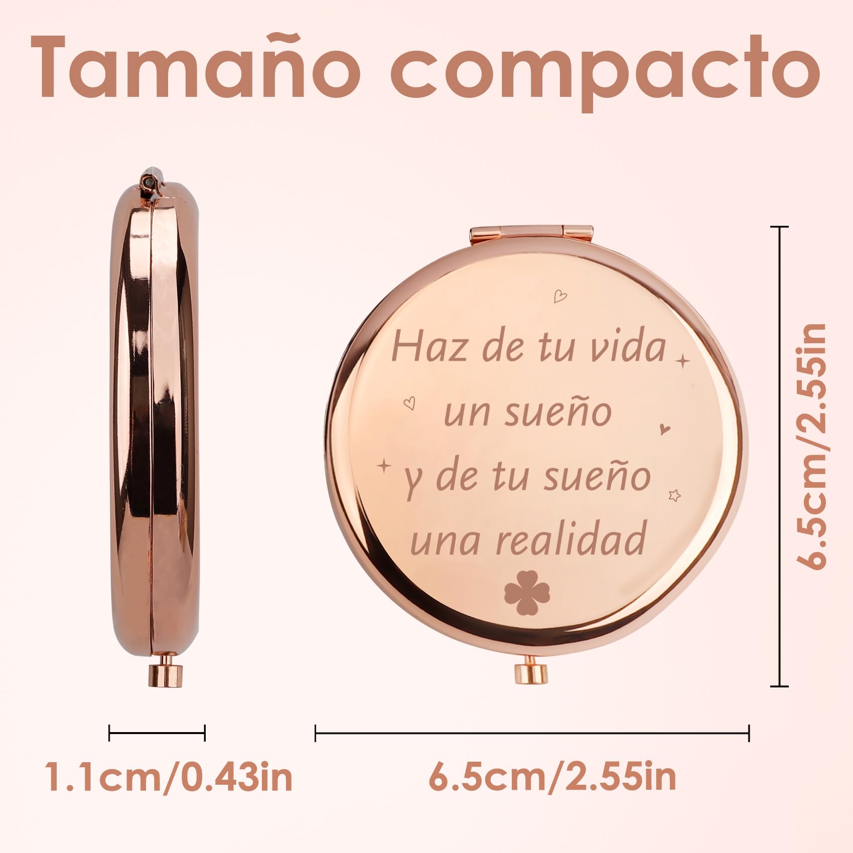 Regalo Motivacion Espejos Compactos Regalo Cumpleaños Mujer Regalos Motivadores Mujer Regalos Motivacionales Regalo Inspirador Regalos Adolescentes Regalos para Amigas Regalo Amigo Invisible