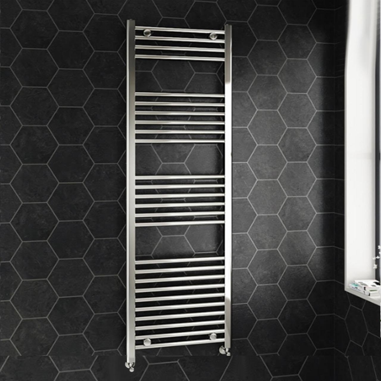 ARKO Towel rail radiator, Heated towel rails, Modern Central Heating Bathroom Towel Radiator, wall mounted (Chrome, 600x1600mm)