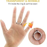 Vista 5 de Ring Sizer Adjuster for Loose Rings, 16 Pack 8 Sizes Silicone Invisible Ring Size Reducer Guards Spacer Resizer for Men Women Wide Band, Ring Clips