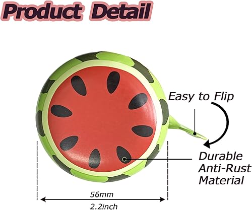 Miniatura 5 de Fruits Bike Bell for Kids, Adjustable Size Bicycle Bell Bike Accessories for Adult Clear Sound Bike Horns