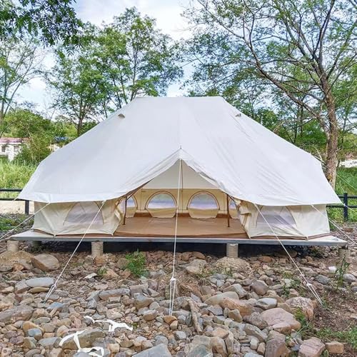 Carpa grande de lona 4 estaciones PlayDo 6m con chimenea miniatura 4