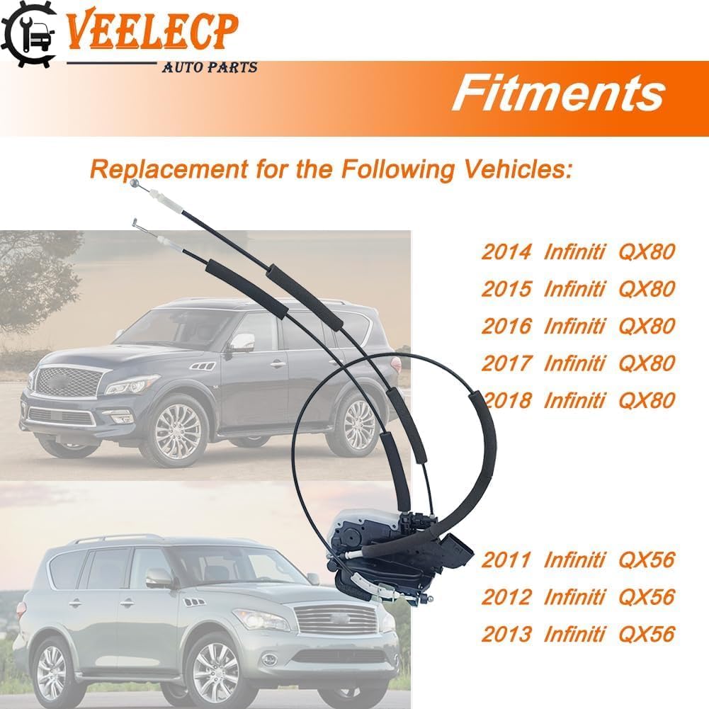 Door Lock Actuator Compatible with 2011-2013 QX56, 2014-2015 QX80 Front Right Passenger Side