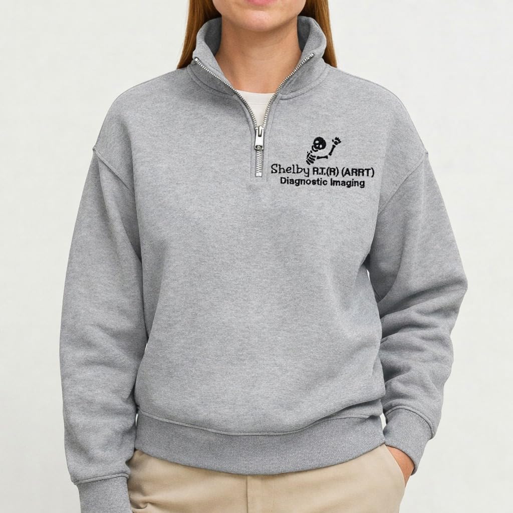 Personalized Embroidered Nurse Quarter Zip Sweatshirt, Gift for Nurse Doctor, Graduation Gifts for Nurses - Image 5
