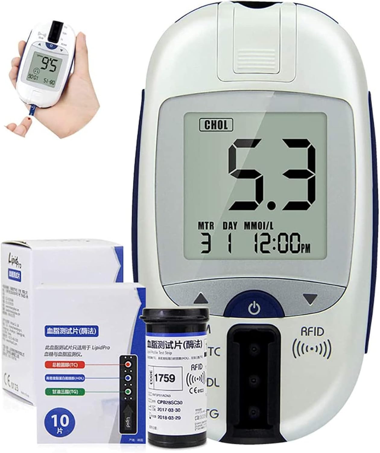 Analizador De Lípidos En Sangre Multifunción, Monitor De Colesterol