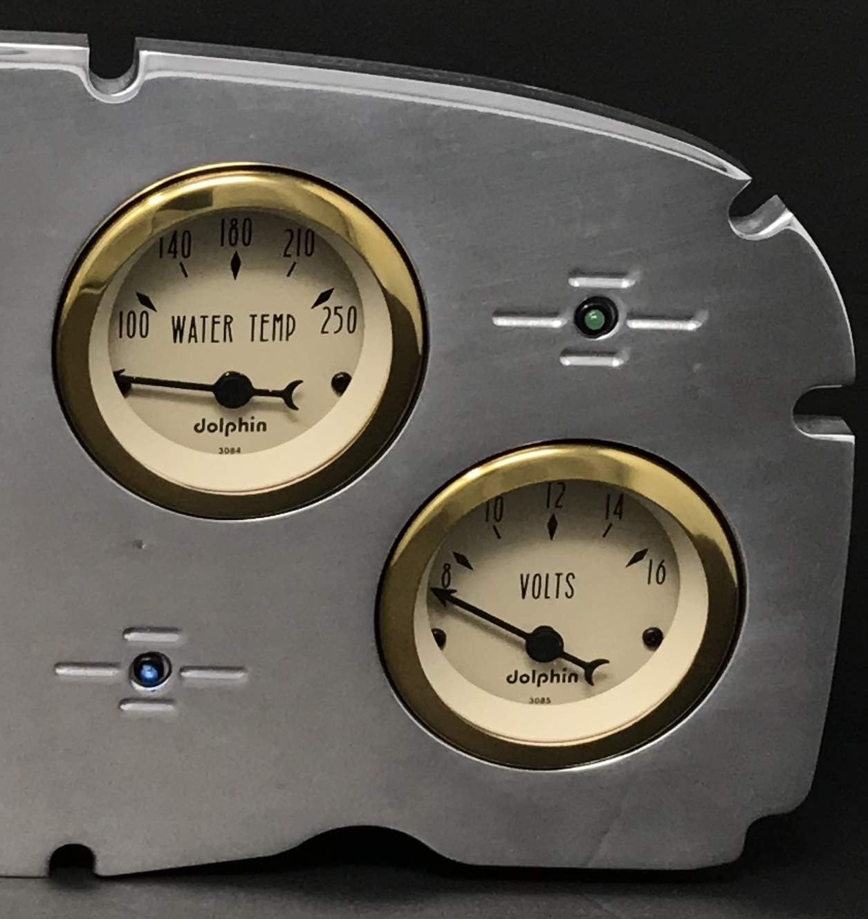 Compatible with 1959 Ford Car 5 Gauge Dash Cluster Panel Set Programmable Gold