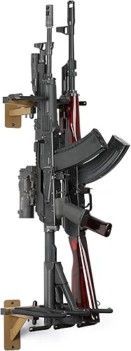Miniatura 8 de Savior Equipment Estante para rifles de montaje en pared carabina táctica de escopeta de escopeta para armas de fuego estante de almacenamiento para