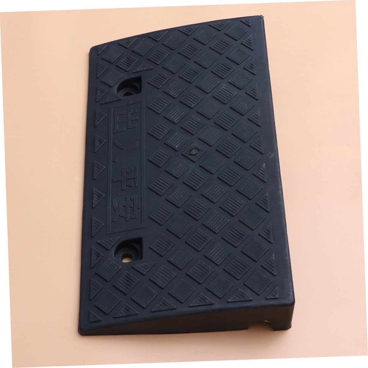 Vehicle Curb Ramp Plastic 50x27x9cm Black Threshold Ramp for Cars Motorcycles Driveway Loading Slope Compatible with Wheelchairs and Bikes