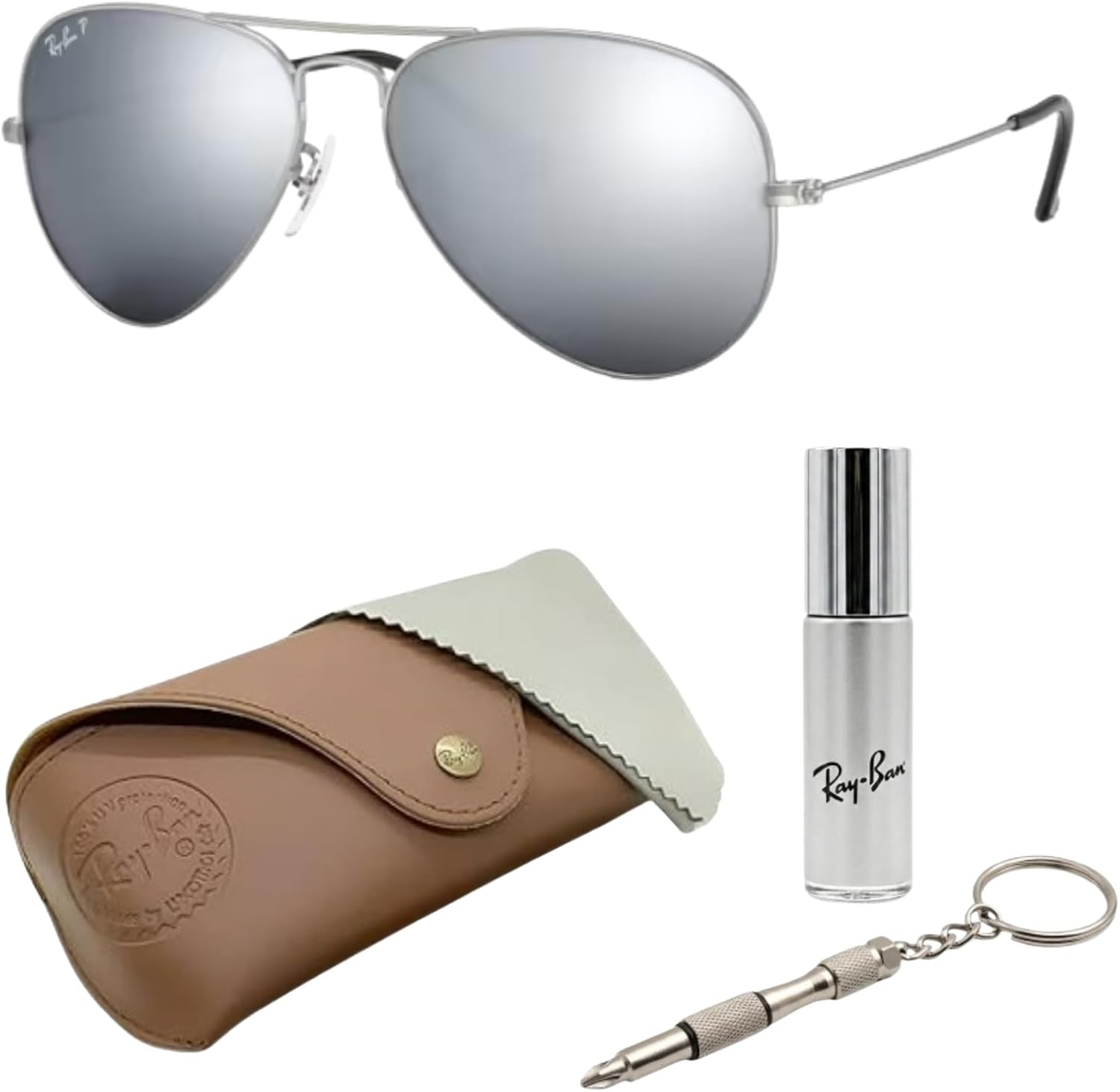 Ray-Ban RB3025 AVIATOR MIRROR Pilot Shaped Sunglasses for Men & Women with Official RAYBAN Eyewear Kit