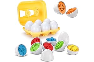 Easter Basket Pack of 3 - Egg Matching, Montessori Sorting, Stacking Toy...