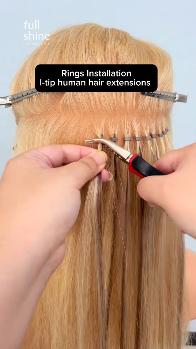 Amazon.com : Full Shine I Tip Hair Extensions Human Hair, 16  display picture 1