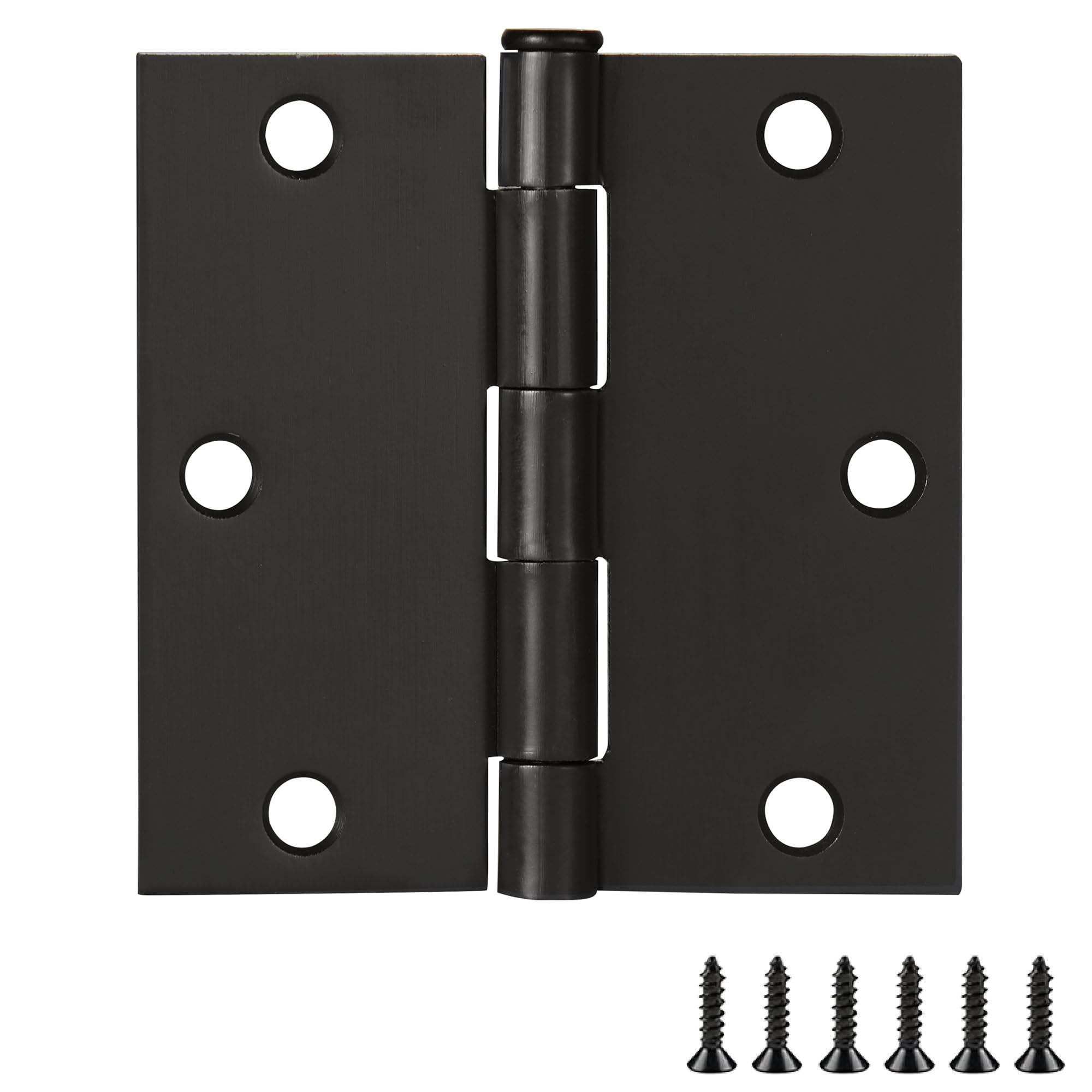 Design House 181495 3.5 x 3.5 Square Corner Hinge, Oil Rubbed Bronze, 3 Count (Pack of 1)