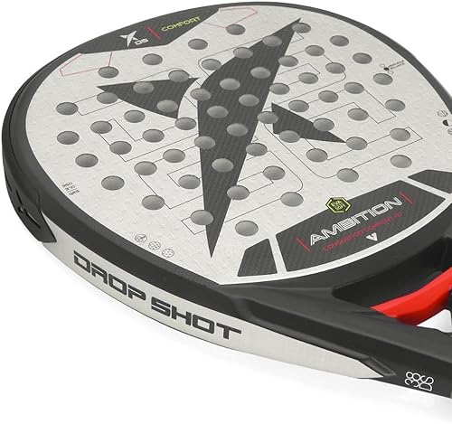 Miniatura 2 de Drop Shot Conqueror Comfort 1.0 - Raqueta de pádel de carbono 3K con núcleo suave EVA, forma de lágrima, equilibrio medio, reducción avanzada de