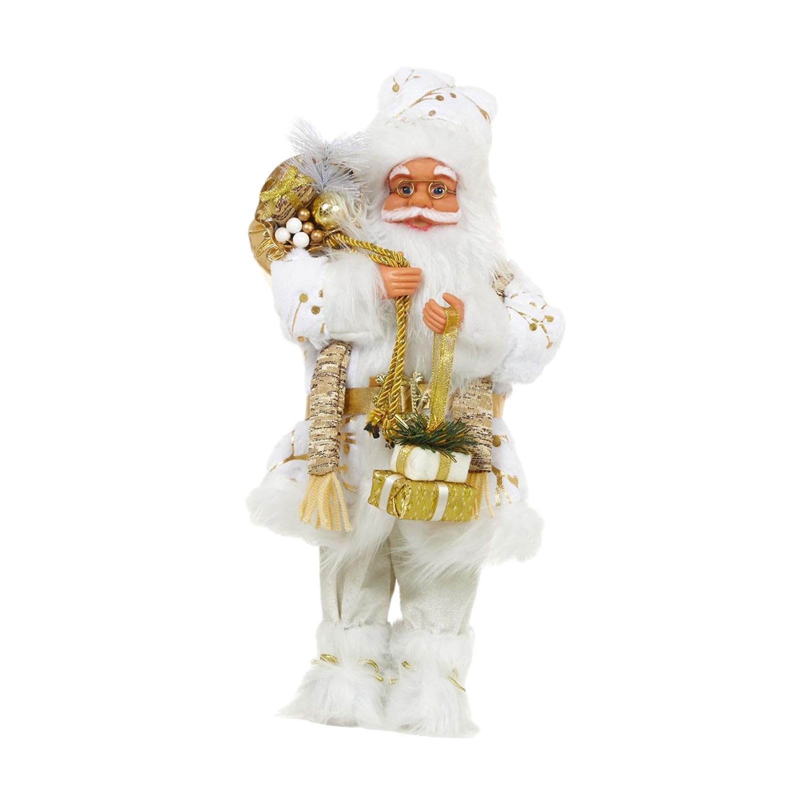 Lixsazse Gold On Christmas Tree Or In Any Other Place As Christmas Ornament. Santa Claus Figure Sledge Figurine Creating Festive Atmosphere Xmas Santa Claus Father, 30Cm