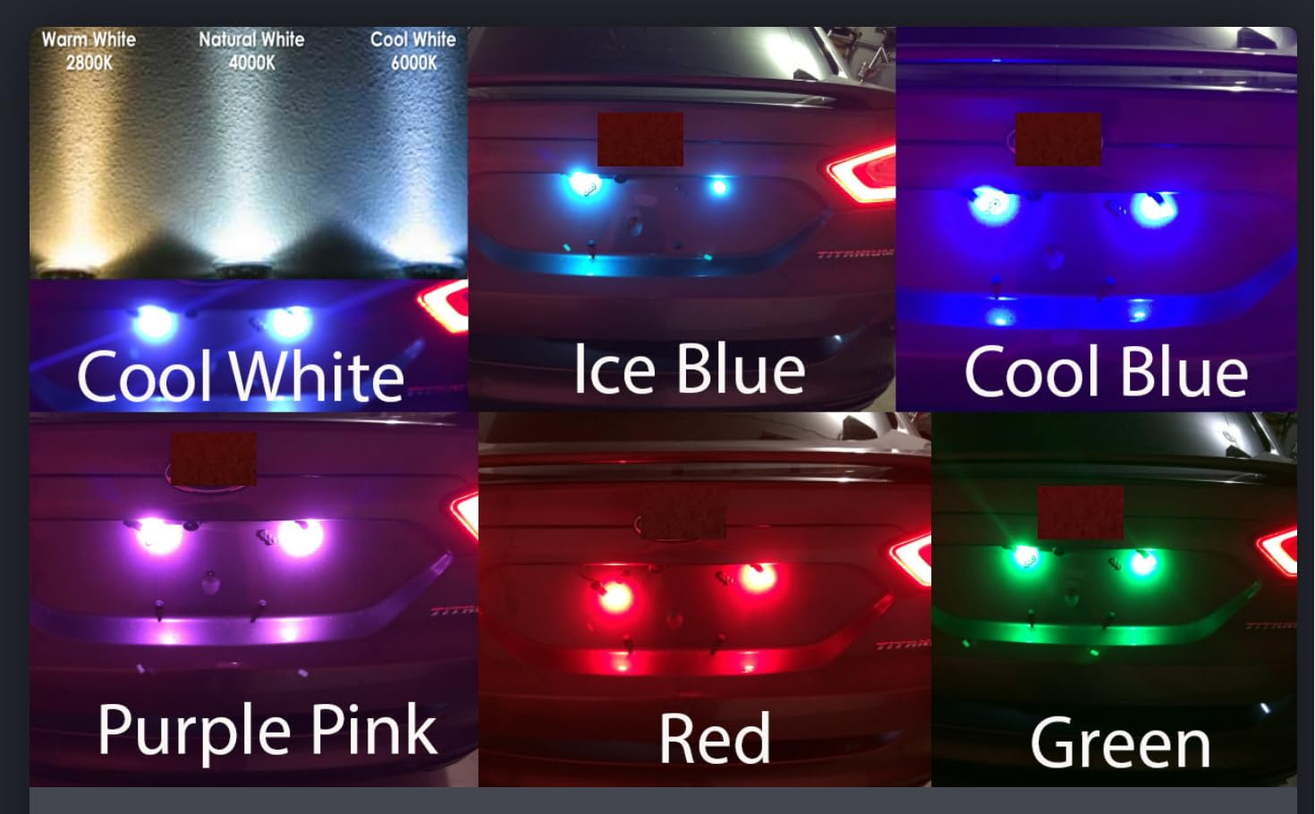 2pcs 10w COB Best Ridiculously Bright T10 High Power LED Light Bulbs Yellow Light 147 152 158 159 — view 4