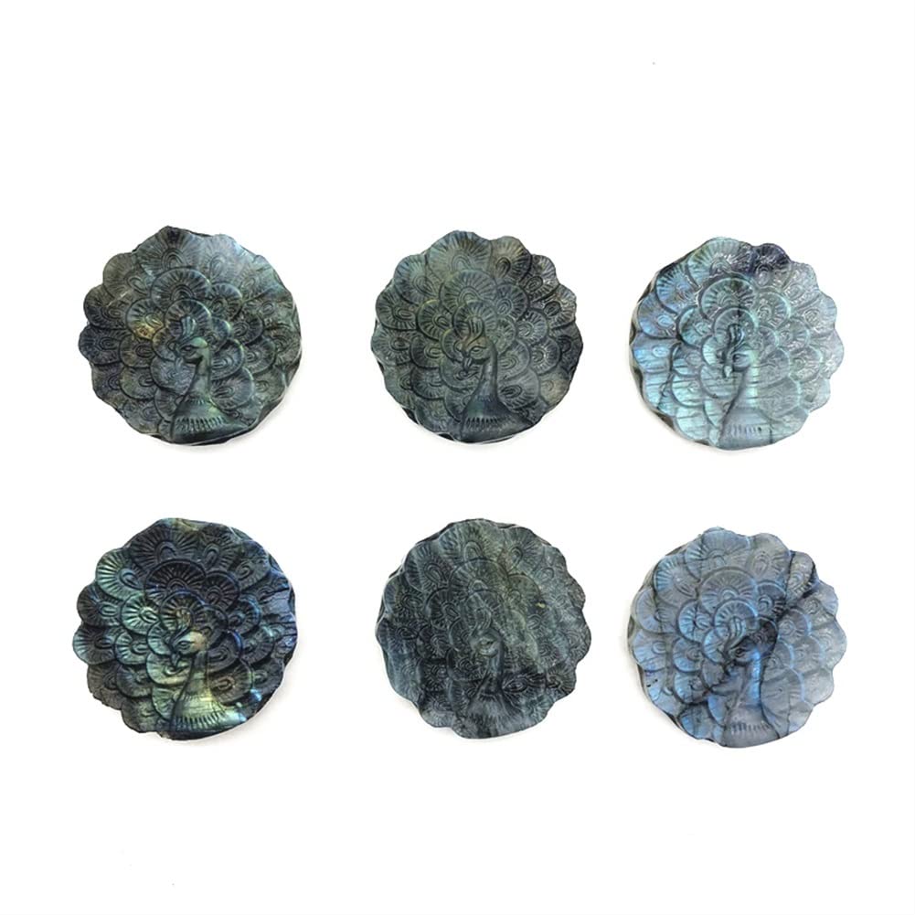 Pierre de cristal de labradorite naturelle malachite : ornement animal sculpté main PEIQIYIN