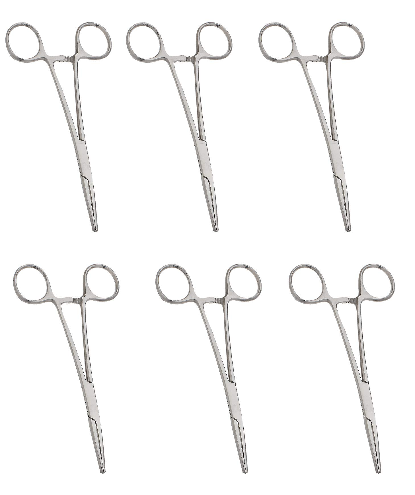 Kelly Hemostat Forceps - 6 Pack Stainless Steel -1 Kelly Hemostat Forceps - 6 Pack Stainless Steel -1