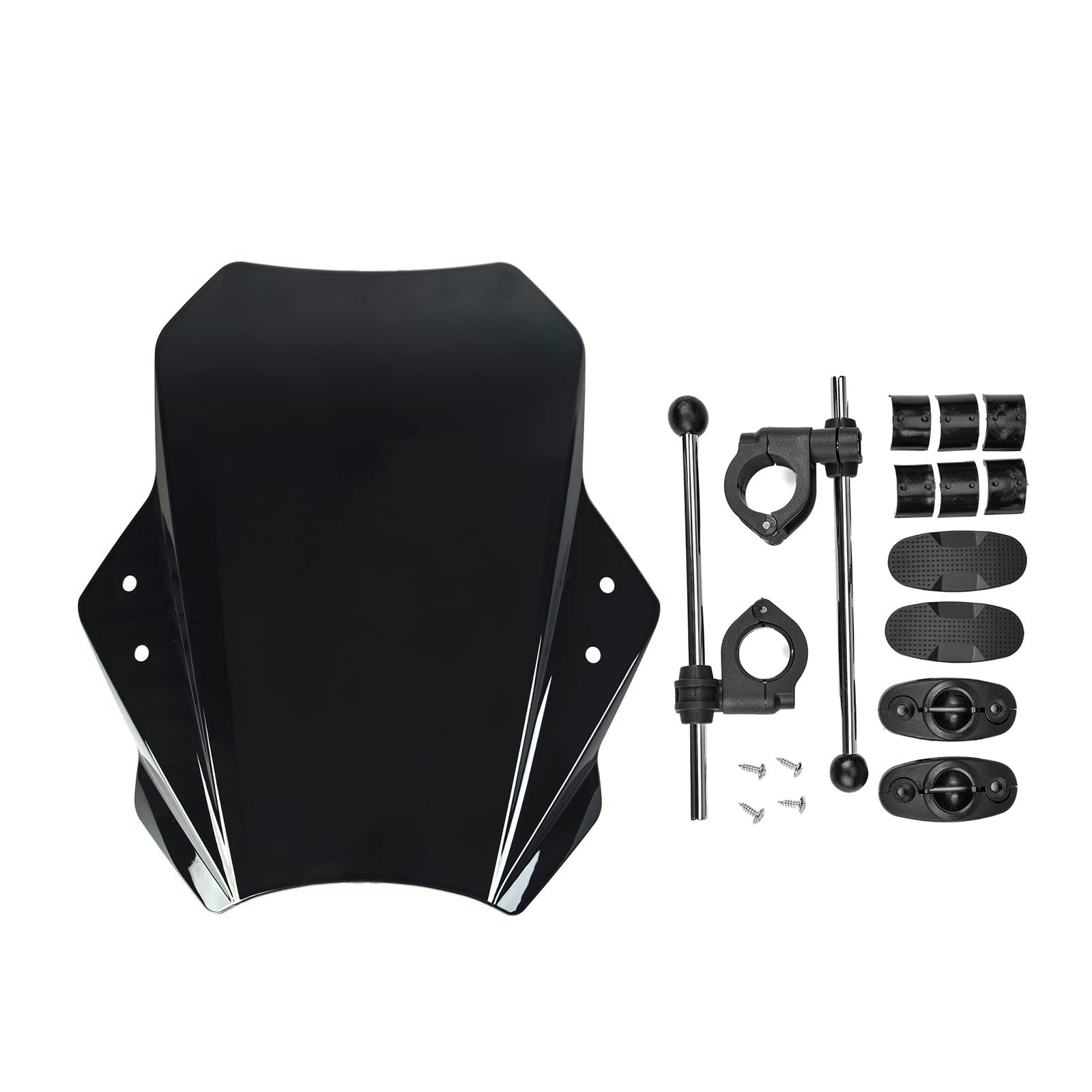 Przednia szyba motocyklowa Pasuje do Keeway RKF 125 RKF125 2018 2019 2020 motocyklowa szyba przednia regulowana szyba przednia szyba przednia(Black)