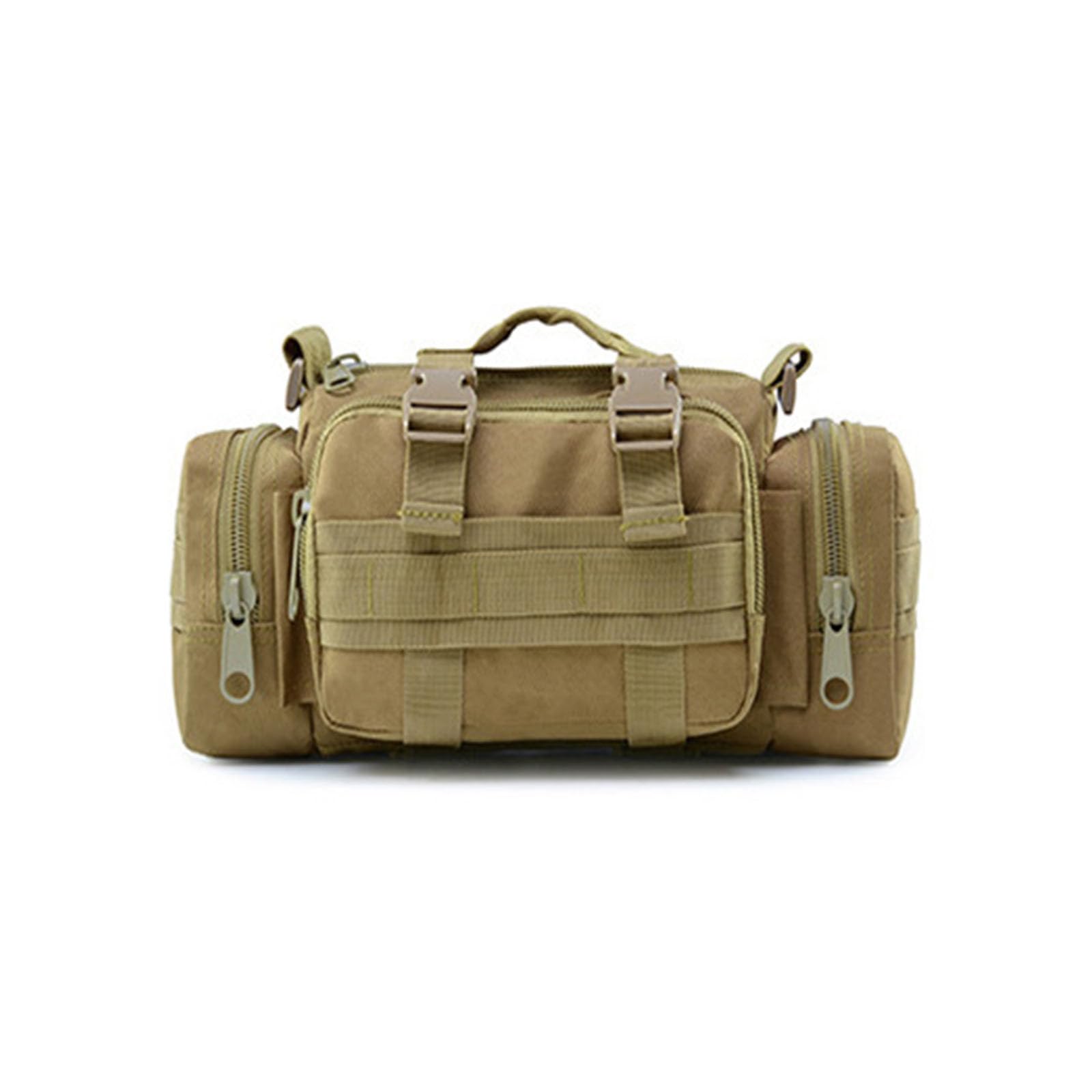 Hixingo Bumbag Fanny Pack for Women or Men, Camouflage Adjustable Waist Bag with Zipper Large Fashion Belt Bag for Outdoor, Running, Hiking, Dog Walking (Khaki)