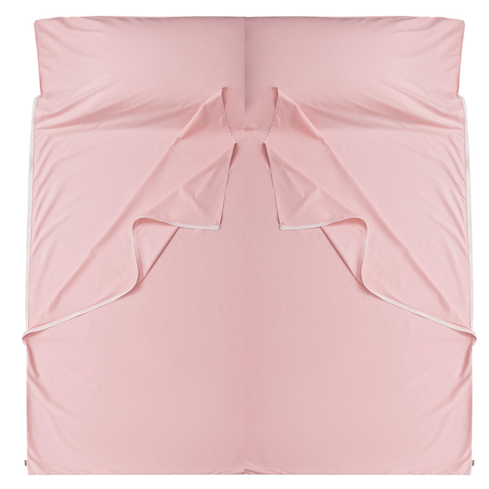 Cozysilk Brand - GANNAFEE Cotton Sleeping Bag Liner with Zipper - 100% Cotton Travel Sheet Sleep Sack Adult - Travel Sleeping Bag for Hotels Camping