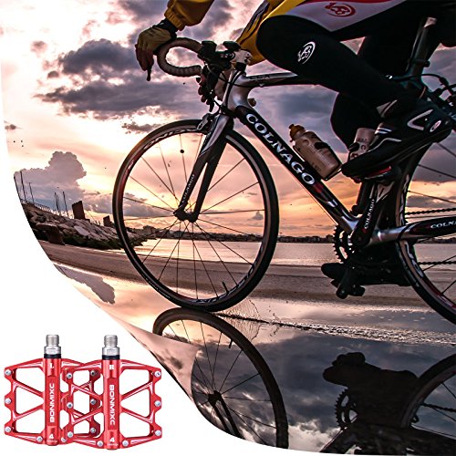 BONMIXC Pedali piatti per bici da strada, leggeri