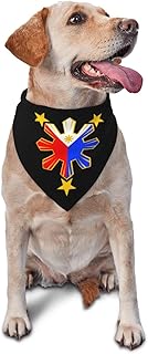 Philippines Flag Triangle Dog Bandana Scarf Accessories for Pet Bibs