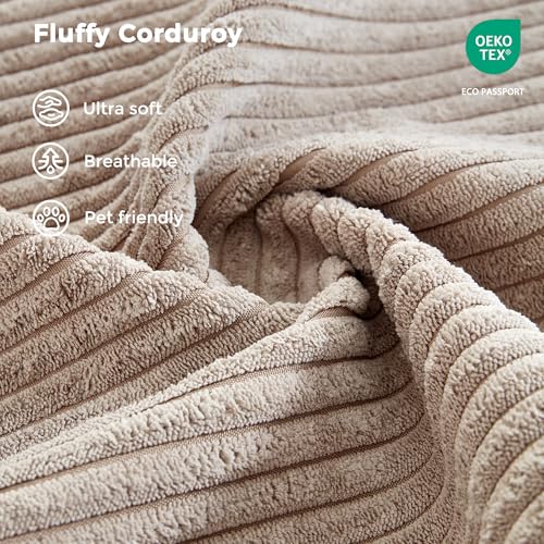 Image of HOOOWOOO Sectional L Shaped Couch,106 inch Assembly Free Modern Minimalist Sofa,Extra Deep Large Sofa Couch Set,Corner Couch in A Box for Living Room(Left Chaise Beige Corduroy Uphosted)