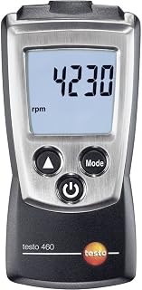 Testo 0560 0460 Pocket Pro Compact Optical Tachometer, 100 to 29999 rpm Range, 2 Type AAA Battery, LED Display