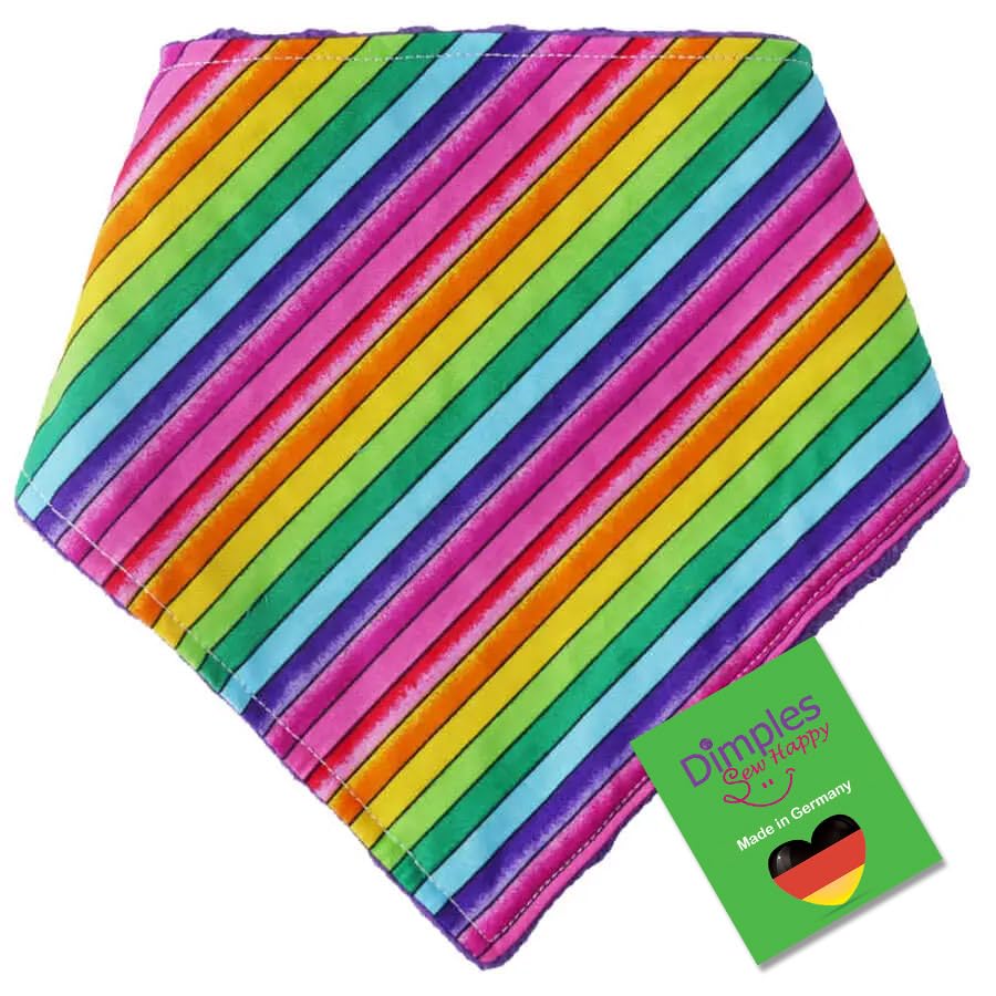 Bandana pour chien arc-en-ciel LGBT Dimples foulard chiot chat fait main