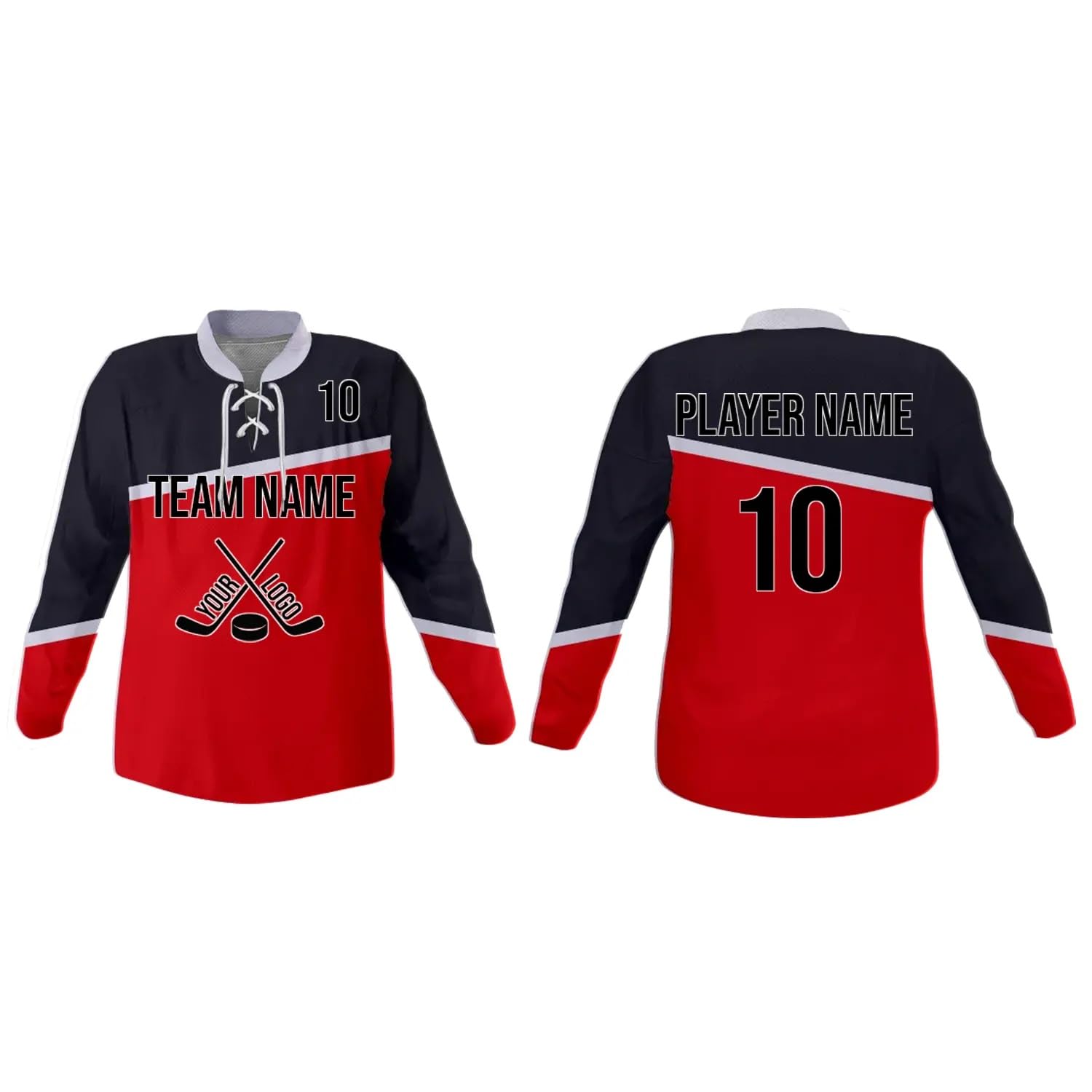 SGS Sports Gear Custom Hockey Jersey, Personalized Reversible or Standard Design with Name &amp; Number, Hockey Jersey