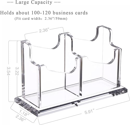 Miniatura 2 de SANRUI Soporte vertical para tarjetas de visita Soporte de exhibición de escritorio transparente de acrílico para oficina, hogar y exposiciones