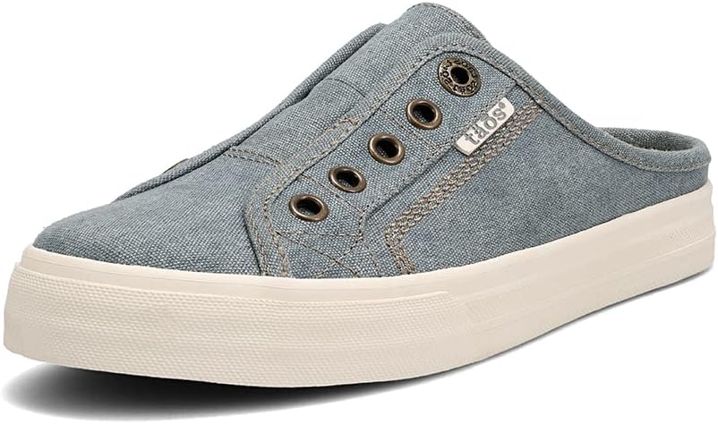 Taos Footwear Women's EZ Soul Lake Blue Wash Canvas Sneaker 8 M US