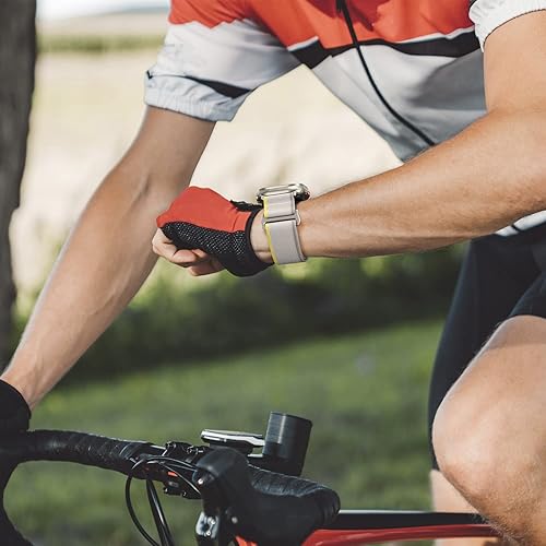 Miniatura 7 de HITZEE Compatible con Apple Watch Band de 1.929 in, 1.772 in, 1.732 in, 1.654 in, correas trenzadas de nailon suave, correa deportiva ajustable