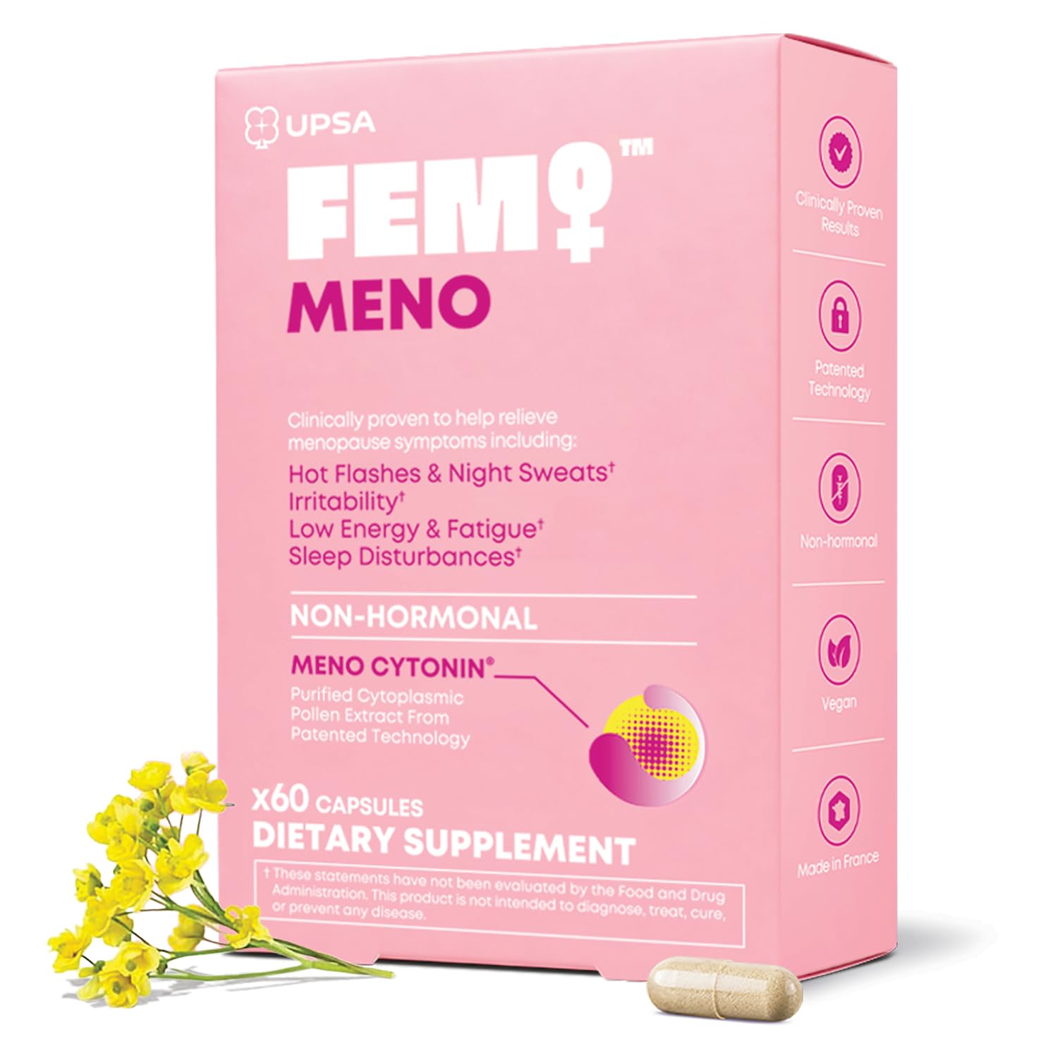FEM Meno Menopause Supplements for Women - Non-Hormonal Menopause Relief for Hot Flashes & Night Sweats - Hormone Balance Support for Sleep, Mood & Energy - 30 Capsules — Amazon image 10