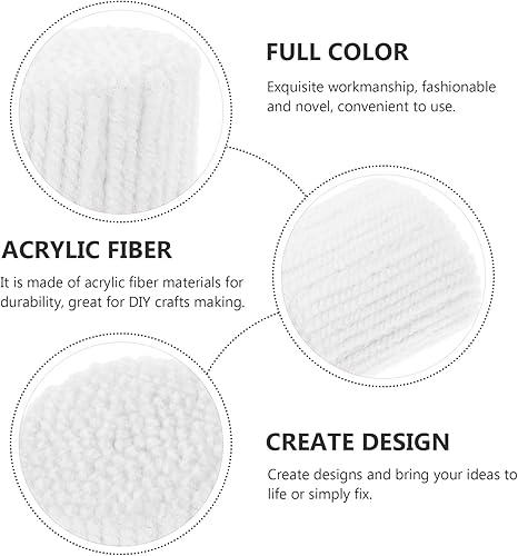 Miniatura 8 de Kit de bordado, kit de bordado, gancho de pestillo, hilo de alfombra precortada, 10 rollos de hilo de ganchillo suave para hacer mantas, alfombra