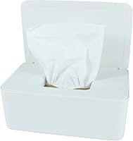 Vista 9 de Dispensador de toallitas para pañales, caja de almacenamiento de pañuelos, soporte dispensador de toallitas húmedas con tapa para el hogar, oficina