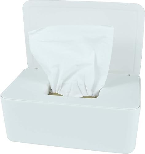 Dispensador de toallitas para pañales, caja de almacenamiento de pañuelos, soporte dispensador de toallitas húmedas con tapa para el hogar, oficina,