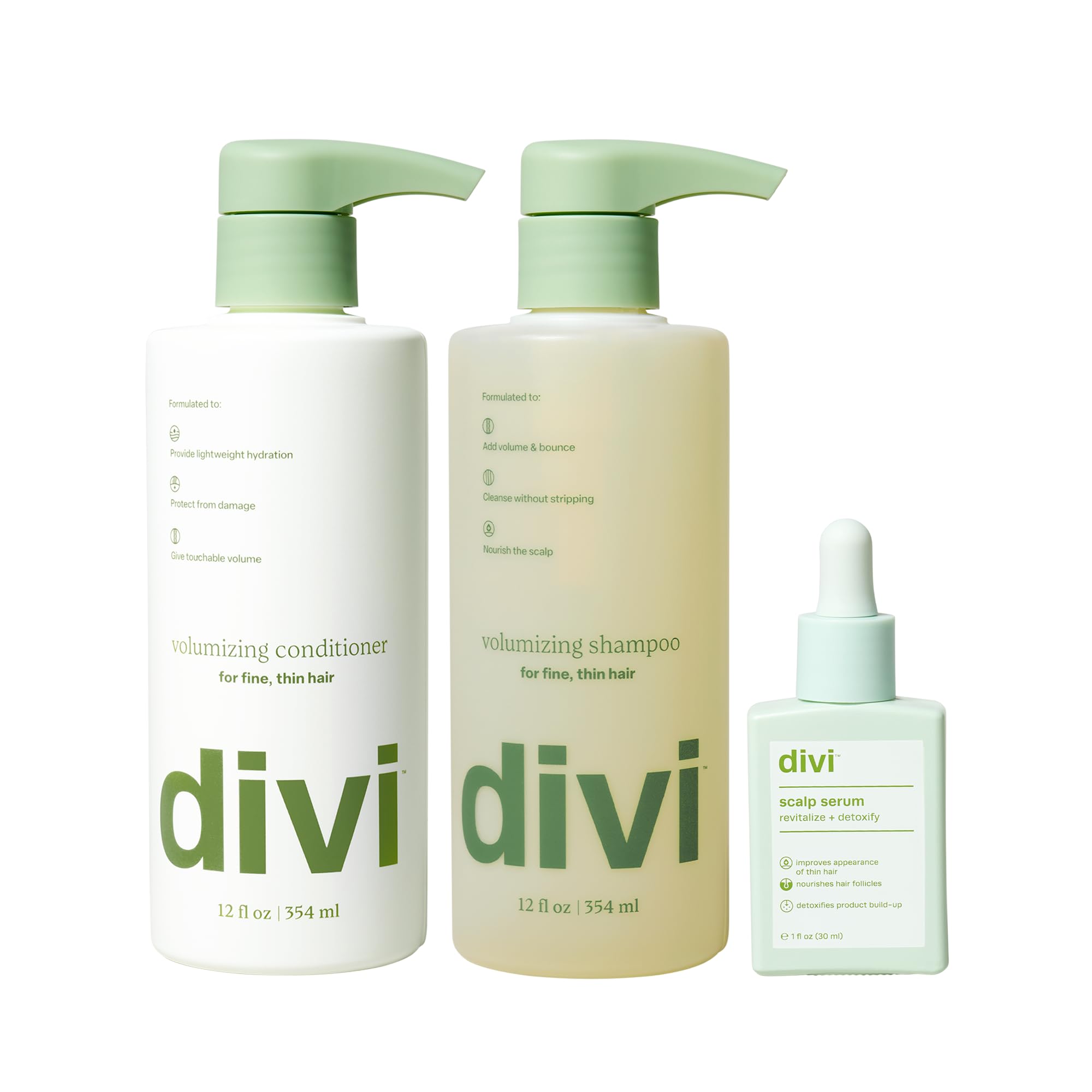 Amazon.com : Divi Volumizing 3-pc Set | Fine, Thin Hair | Serum