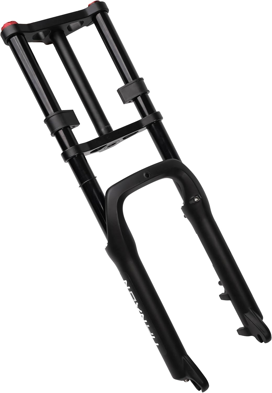 Bike Suspension Forks Double Crown 20 * 4.0inch Fat Tire Fork 1-1/8inch Thread-Less Straight Steerer 135mm Travel MTB Snow Beach Electric Bicycle Front Forks