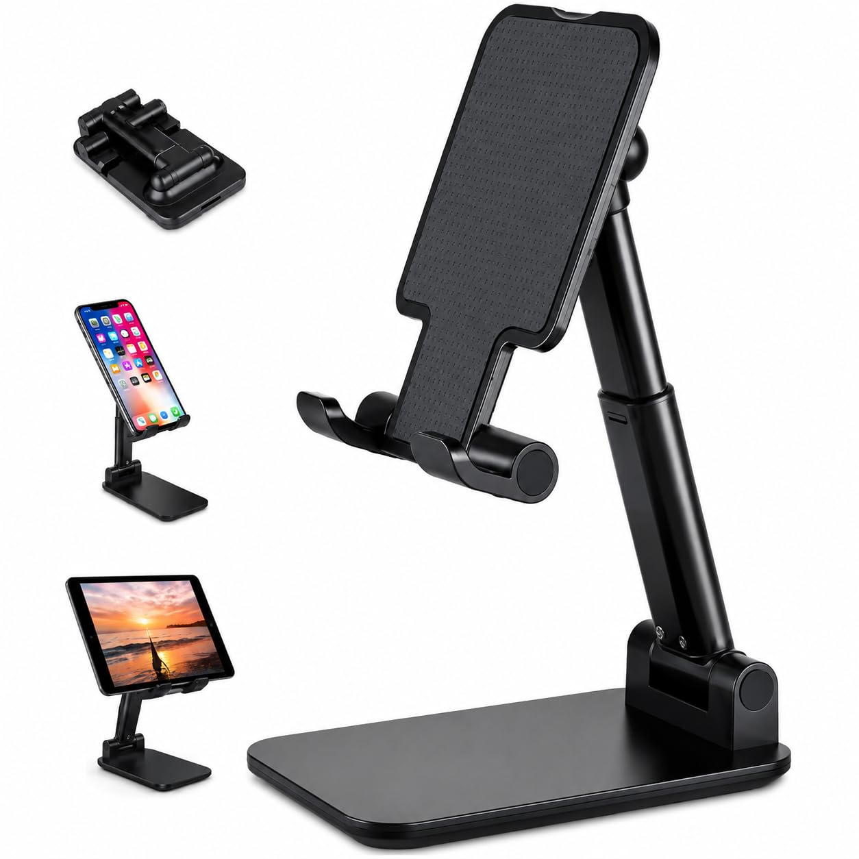 Multi-Angle Adjustable Mobile Stand Foldable Phone Holder Compatible with All Devices-image-5