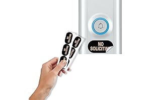 No Soliciting Sticker for Ring Doorbell, Pack of 6