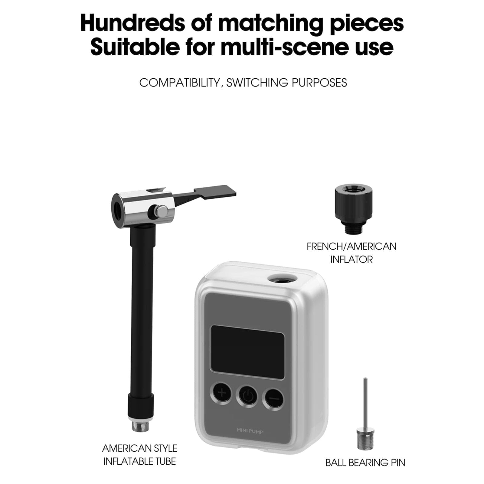 Pompa elettrica per bicicletta, portatile, ad alta pressione, con display digitale, gonfiaggio rapido per bici da strada, bici elettriche, mountain bike, pneumatici per auto e molto altro ancora