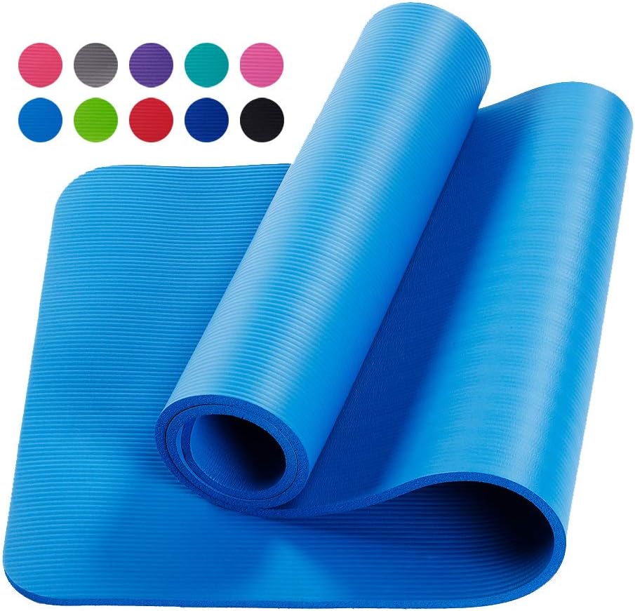 Workout Matt for Home Yoga 10mm Extra Thick High Density Anti-Tear Exercise Yoga Mat Pilates & Floor Workouts Non Slip Yoga Mat