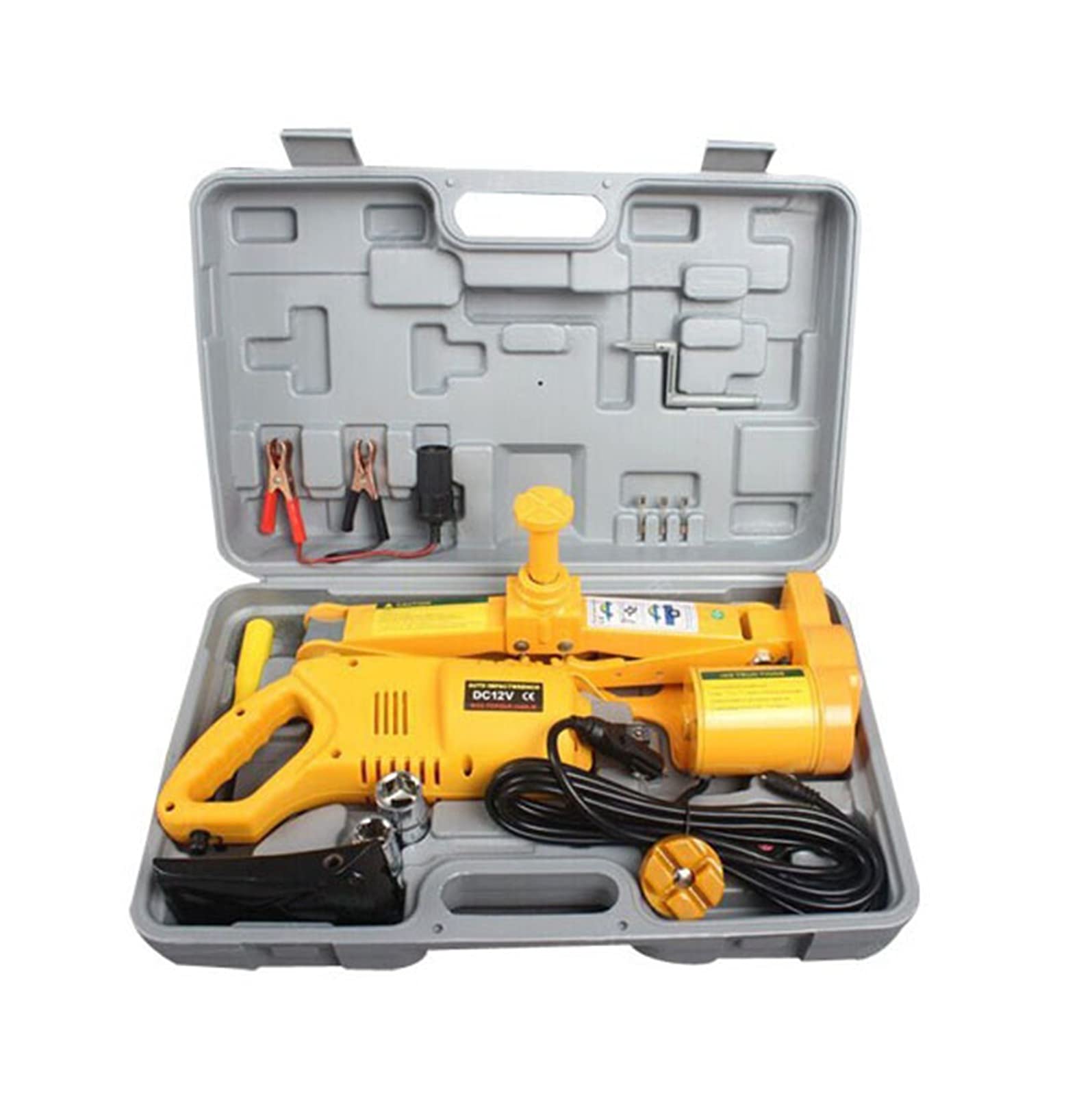 QUSYZD Trailer Jack, Electric Jack 12V Car Tire Wrench Horizontal Scissor SUV Universal Change Tool,