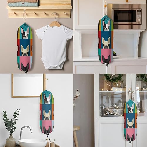 Miniatura 6 de Soporte para bolsas de plástico para montaje en pared, lavables, grandes y reutilizables, bolsas de almacenamiento para bolsas de compras,