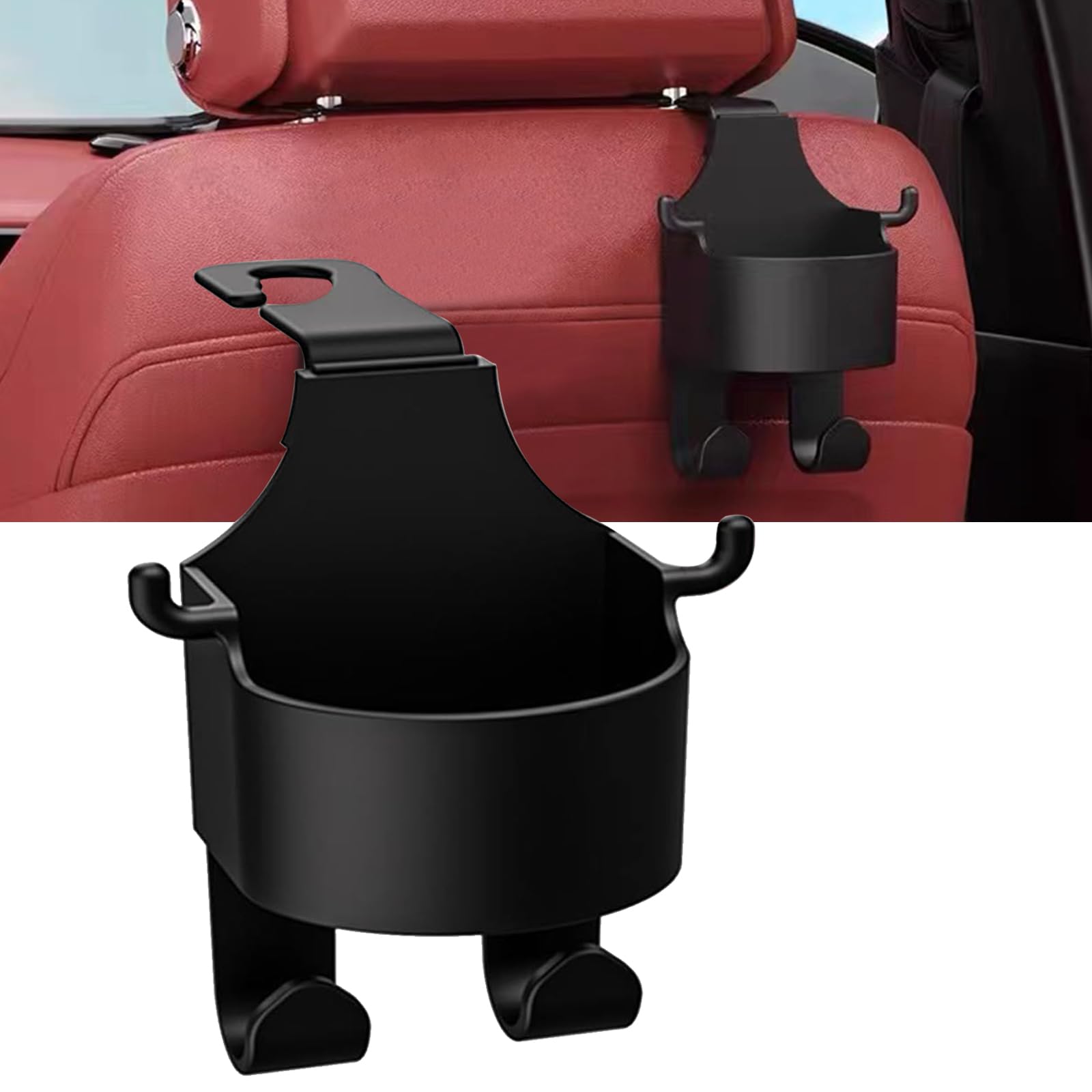 Photo 1 of PWOSSYG Multifunctional Hook for Car Seat Back with Cup Holder, 3 in 1 Multifunction Car Seat Headrest Cup & Phone Holder with Hook, Universal Car Back Hanging Mount Cup Storage (1PCS) 2 erichbow Happy Easter Spring Garden Flag 12x18 Inch Double Sid